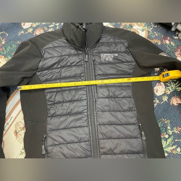 Scandinavian Explorer Black quilter Puffer Full Zip Nylon Coat Women’s Small - Picture 4 of 12